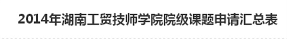  2014年九州网页版院级课题申请汇总表